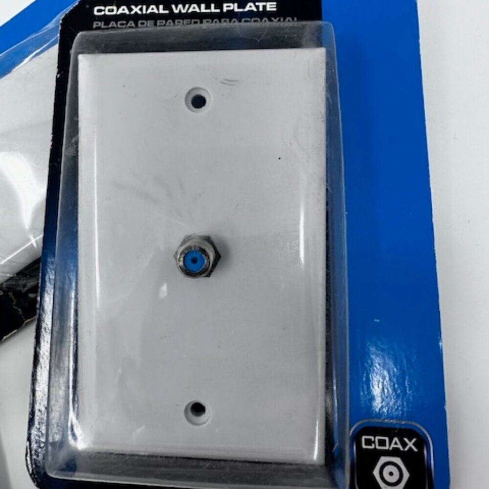 CE TECH Coaxial Cable Wall Plate - Light Almond NIB​